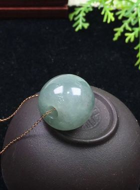 路路通天然a货冰糯种飘花玉佩