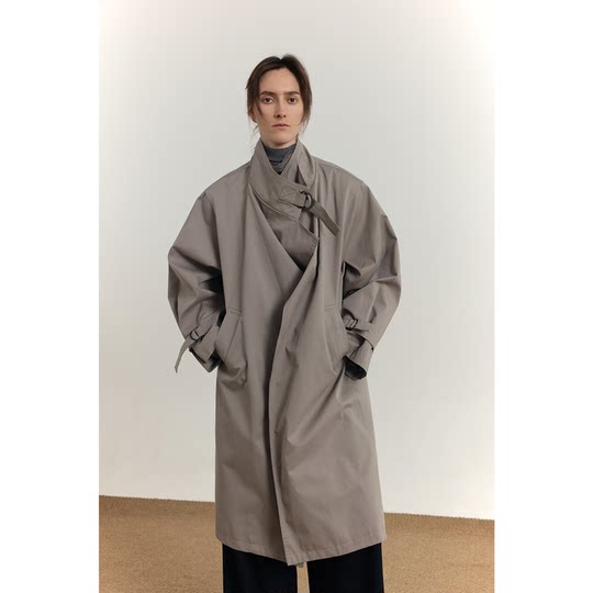 COLN Qiuxin No-button stand collar loose windbreaker jacket