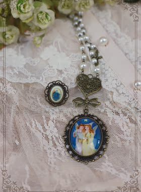 独家雪花天使时光宝石复古毛衣链