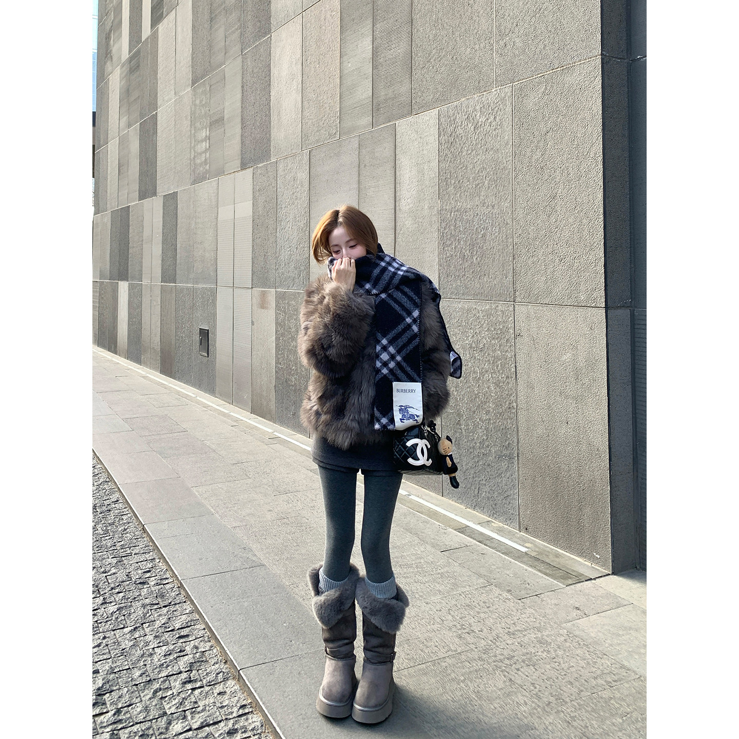 Ashy Snow首尔月光 以假乱真仿狐狸毛晕染环保皮草层次感正肩立领,淘宝优惠券,粉丝福利购,淘宝优惠卷