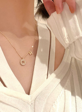 千亿少女#私藏爱心女颈链项链