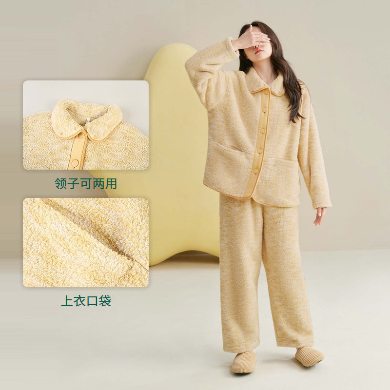 安之伴【巨保暖】珊瑚绒睡衣女款秋冬季加绒加厚冬天法兰绒家居服,淘宝优惠券,粉丝福利购,淘宝优惠卷