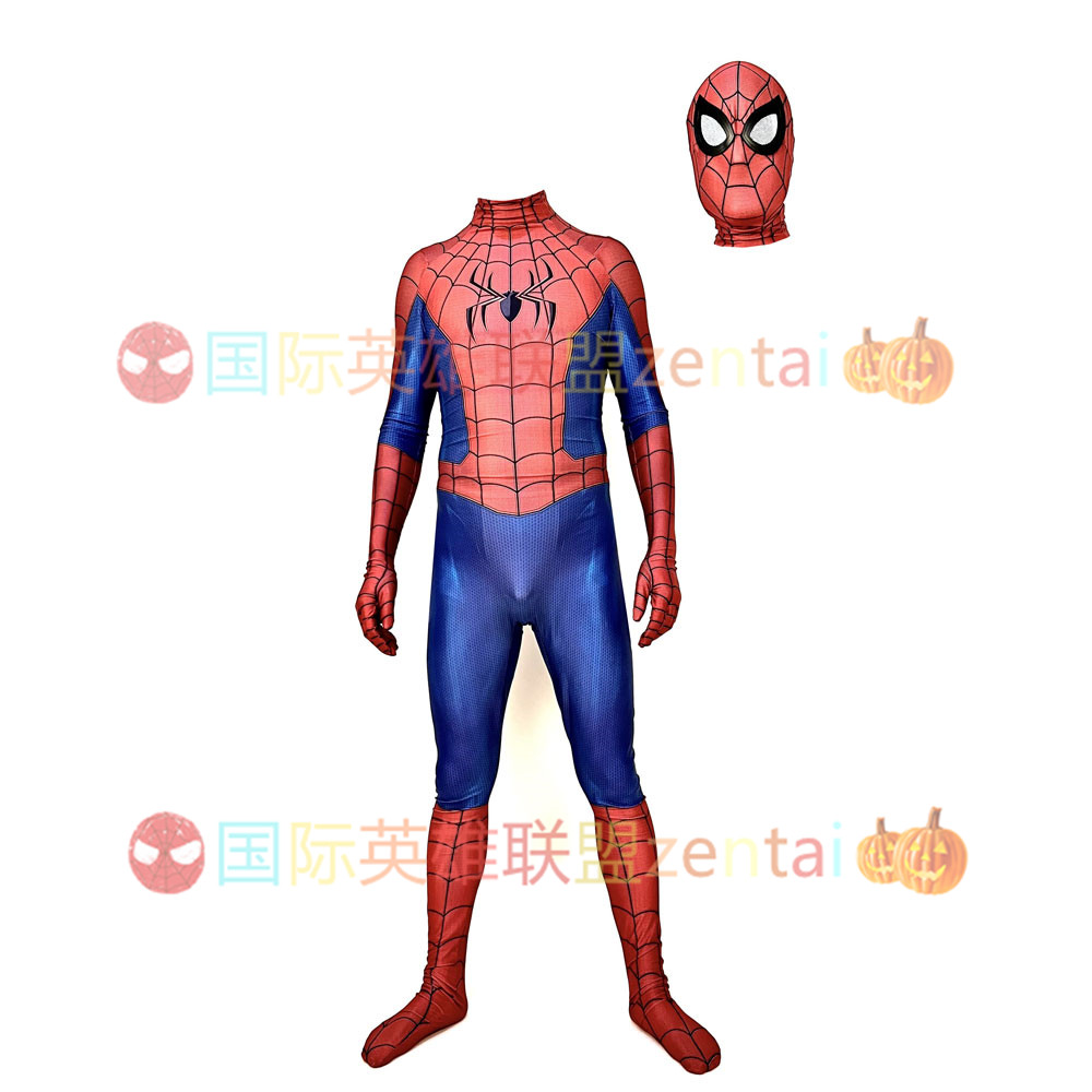 成人英雄无归经典蜘蛛侠连体紧身衣No Way Home Spiderman Cos服 - 图2