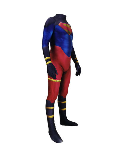 成人儿童DC漫画正义联盟蓝色肌肉超人连体紧身衣Superman Cosplay - 图2