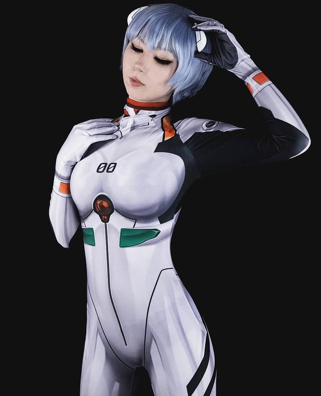 女款新世纪福音战士绫波丽 EVA Yanami Rei Cosplay紧身衣Zentai - 图3