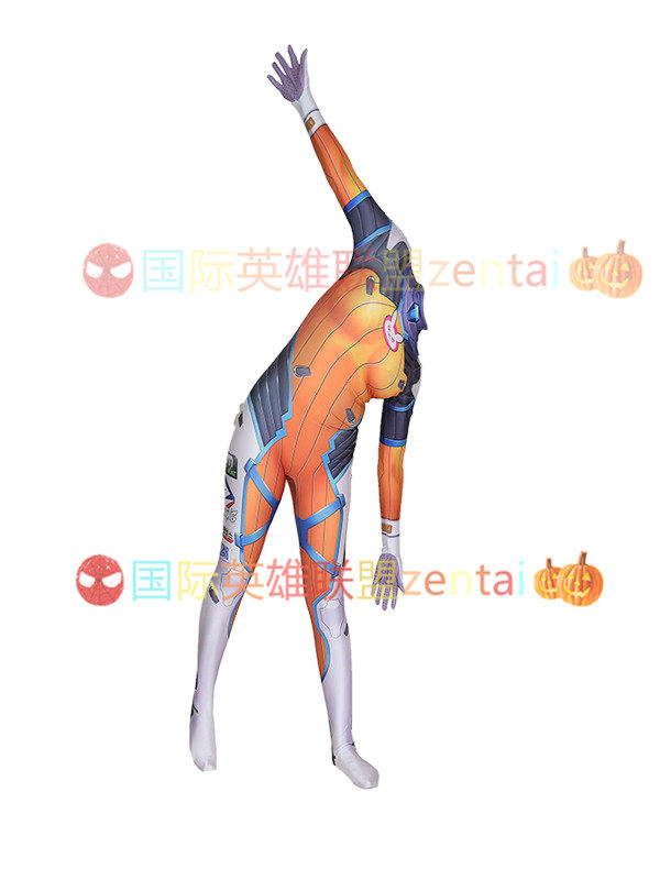 英雄联盟皮肤D.va守i望先锋蓝莓皮肤连体紧身衣D.Va Blueberry Skin战斗驾驶服