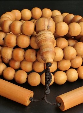 带根原皮禅杖雕刻老料玉竹