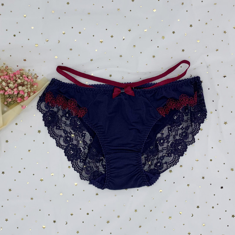 女士内裤性感三角裤中腰纯棉韩国舒适蕾丝花边提臀底裤现货包邮,淘宝优惠券,粉丝福利购,淘宝优惠卷