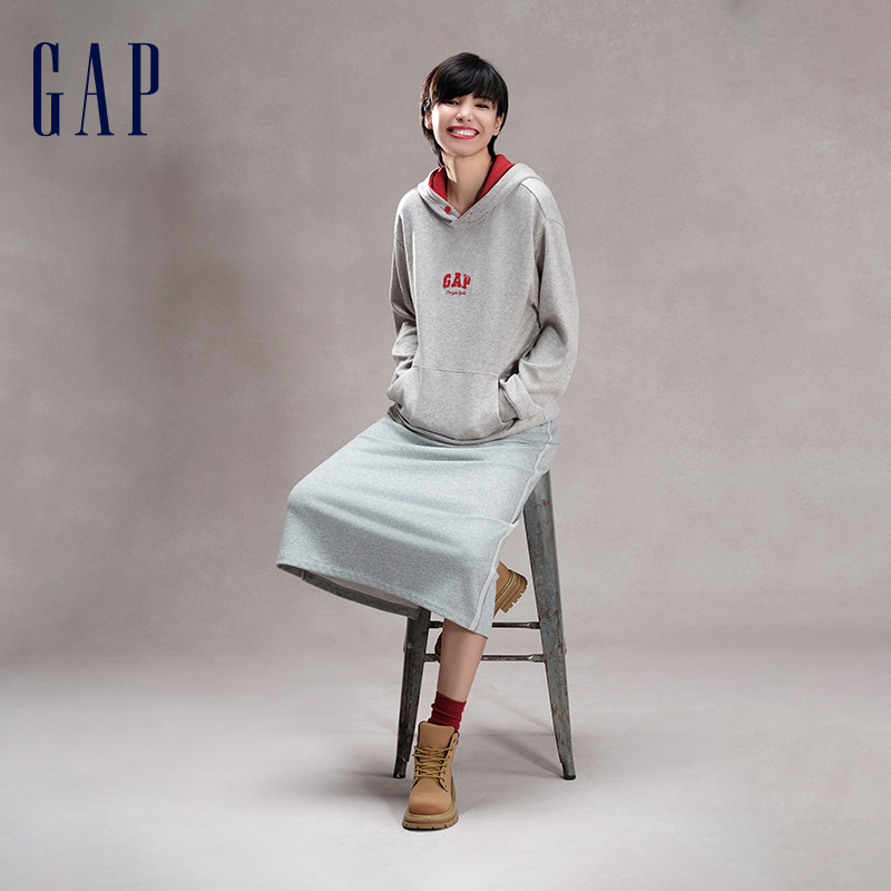 【GAP x 8ON8联名】龙年限定女装2024春季新款针织半身裙480032