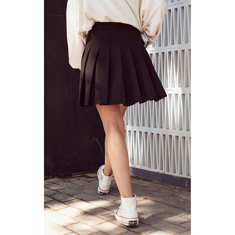 gap春季款学院风弹力迷你百褶裙 Gap半身裙