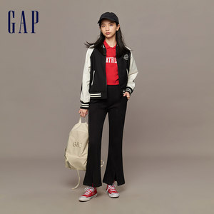 Gap女装春季LOGO纯棉半开襟POLO领T恤宽松廓形高级舒适上衣836108