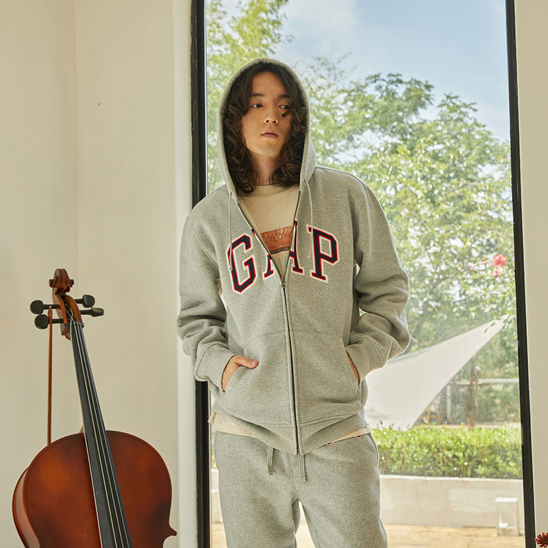 【断码优惠】gap男女装春季logo抓绒 Gap卫衣