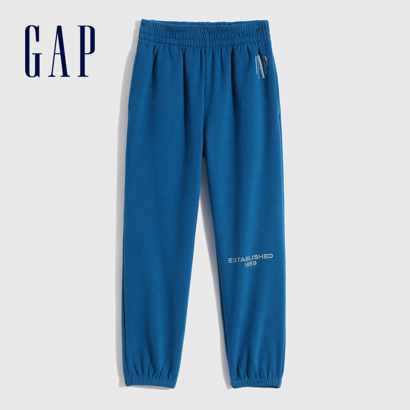 gap男童logo碳素软磨抓绒春季卫裤 Gap裤子
