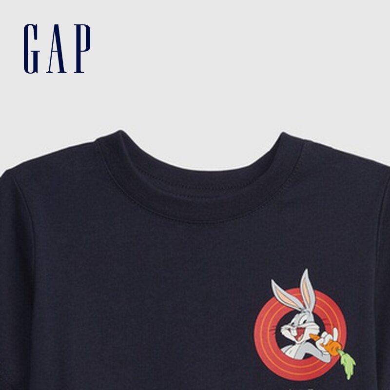 【兔八哥联名】gap男幼童纯棉打底衫 GapT恤