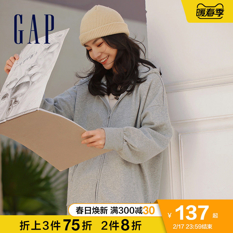 gap灯笼袖运动抓绒736195春季卫衣 Gap卫衣/绒衫