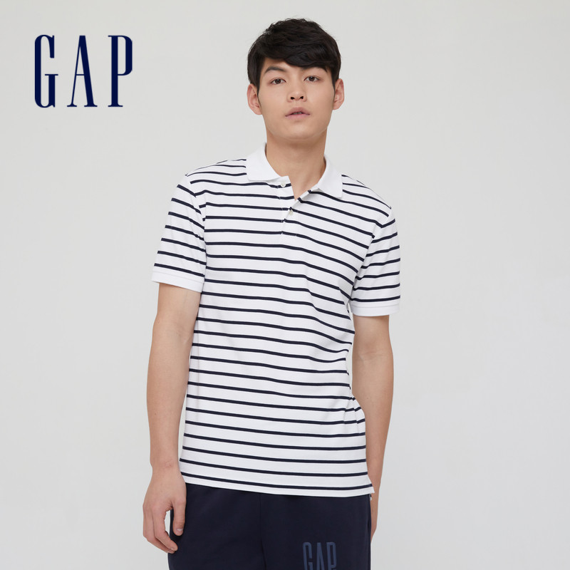 gap男装条纹短袖833270春夏polo衫 GapPolo衫