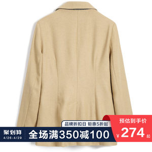 Gap女装休闲V领西服春491503 时尚通勤款西装纯色上衣外套潮