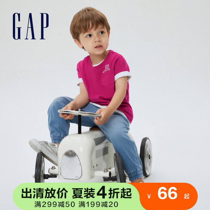 【亲肤】gap男女幼童纯棉小熊印花 GapT恤