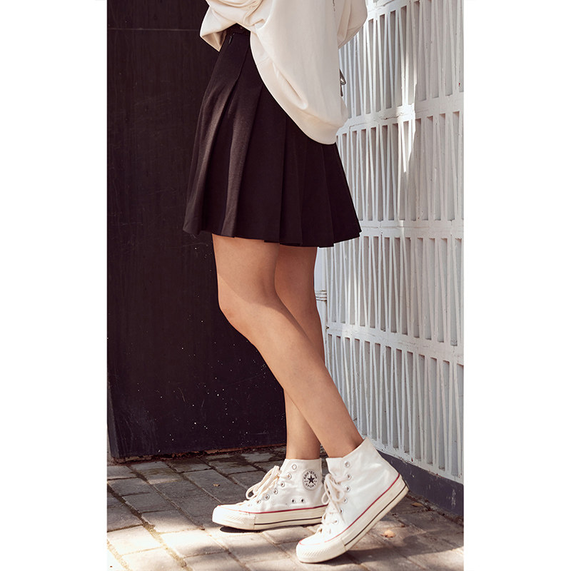 gap春季款学院风弹力迷你百褶裙 Gap半身裙