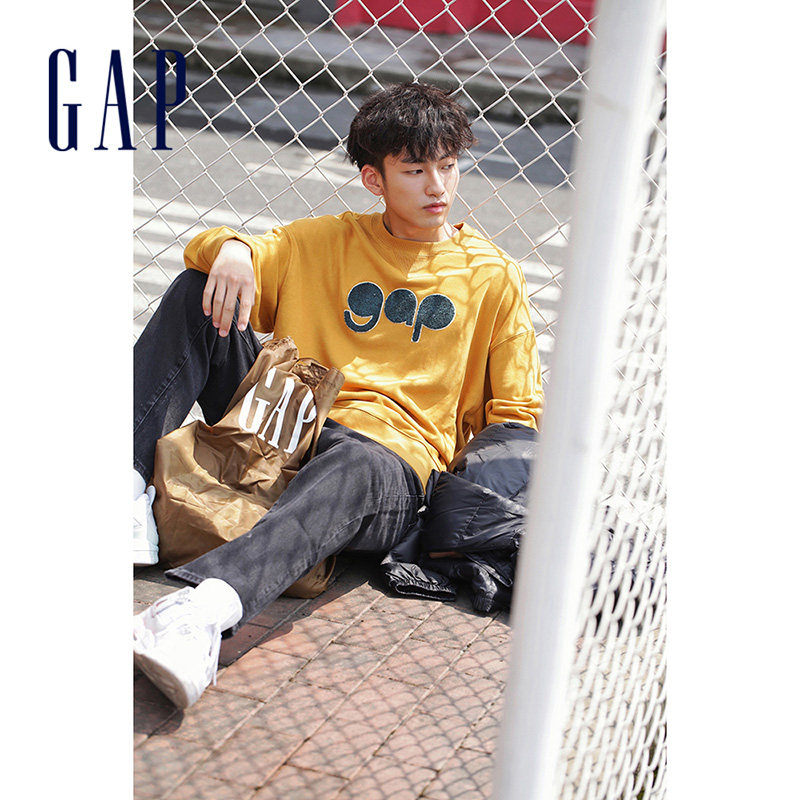 gap男女装植绒logo法式圈织软卫衣 Gap卫衣