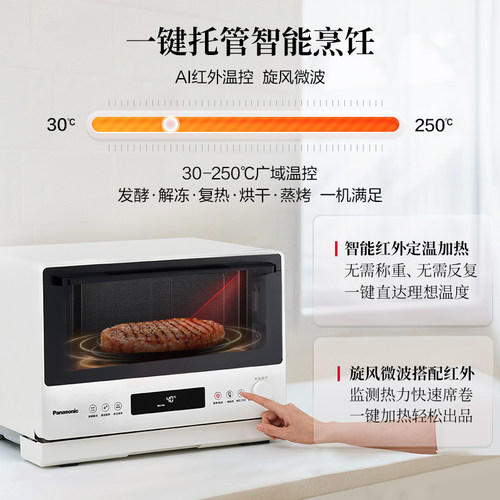 松下万食炉2.0微蒸烤炸四合一体机台嵌两用变频微波炉电烤箱DS262 - 图3