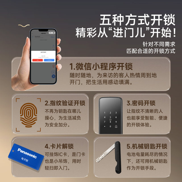 Panasonic remote fingerprint smart password lock