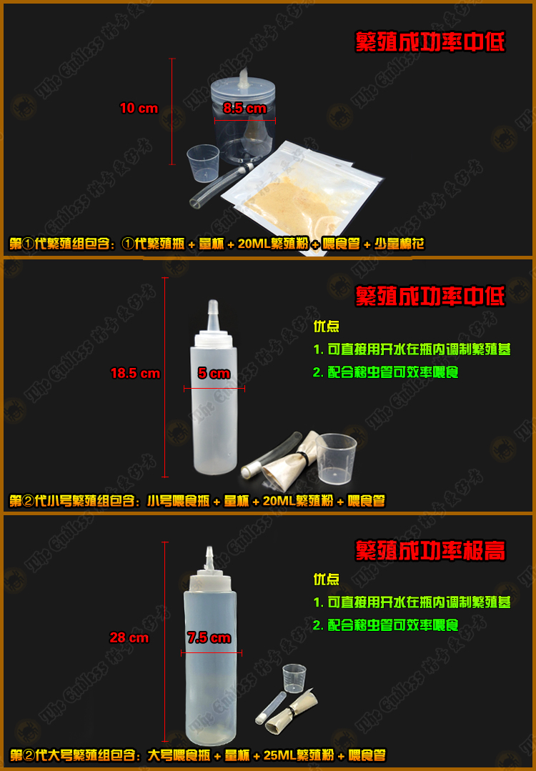 【TE猎奇】爬宠异宠幼体饲料果蝇繁殖组养虫饲料果蝇繁殖套装-图0