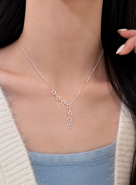 巷南925纯银星星项链小众轻奢女