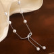 Xiangnan 925 sterling silver bow pearl necklace light luxury