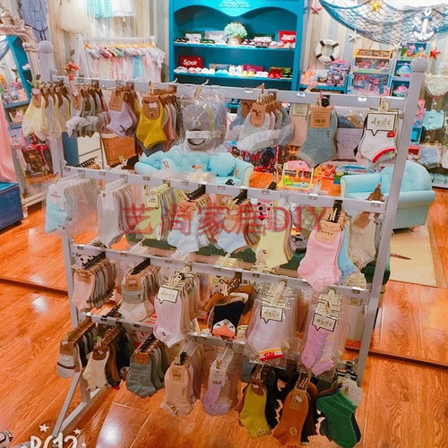 袜子架子展示架店铺手套内裤陈列中岛袜挂架饰品超市零食挂钩货架 - 图0