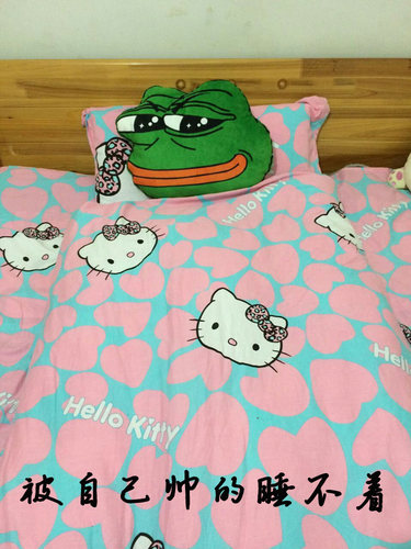 漫联悲伤蛙联名pepe佩佩 悲伤蛙周边 双面表情抱枕大眼蛙靠垫坐垫 - 图1