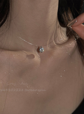 不灵不灵璀璨锆石项链女小众轻奢百搭冷淡风简约锁骨链气质颈链