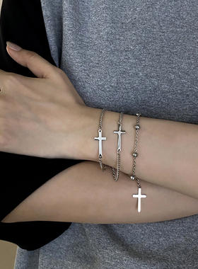 十字架三层手链个性手饰