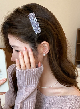满钻公主头倒插梳发夹女高颅顶