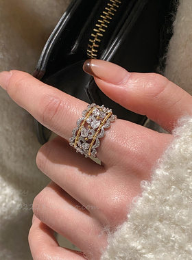 蕾丝戒指女百搭宫廷风精致指环