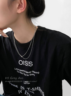 小众设计感双层叠戴项链