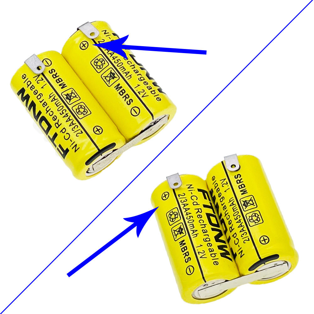 充电刮胡剃须刀2.4V串联2/3AA450可充电电池去球器剪发器超人配件 - 图1