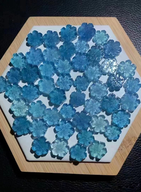 女海蓝宝小清晰五行补水珍珠戒指