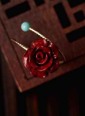 女朱砂原创招财纳福戒指保真