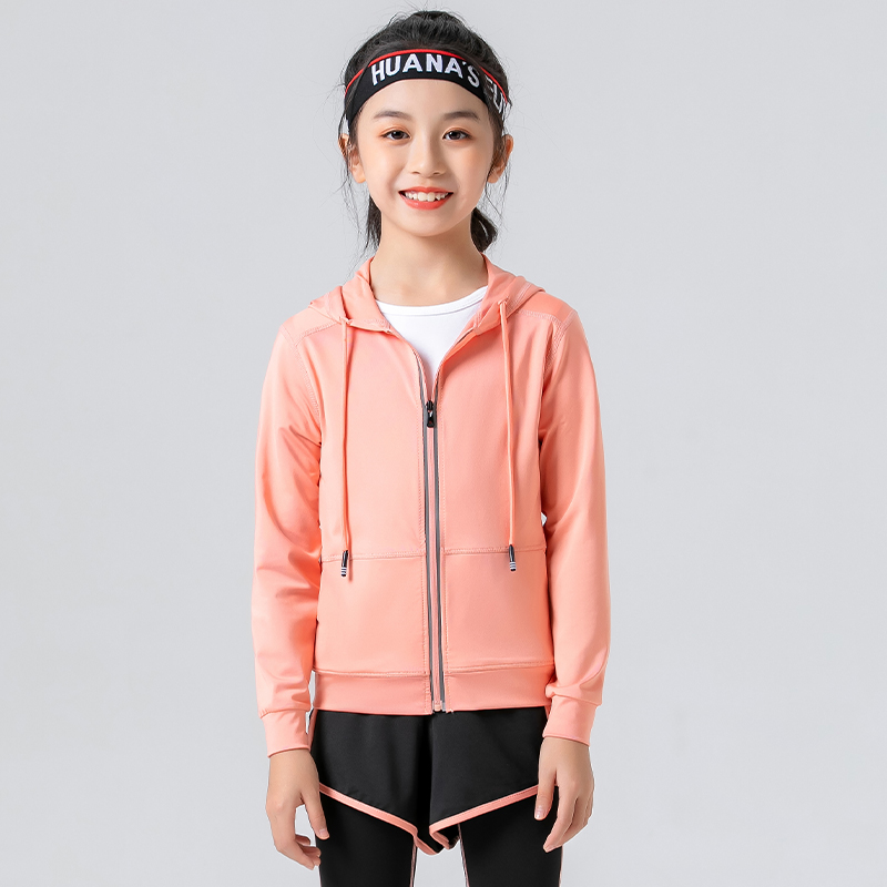 儿童连帽运动外套男童女童跑步足球篮球中大童外穿速干训练服秋冬