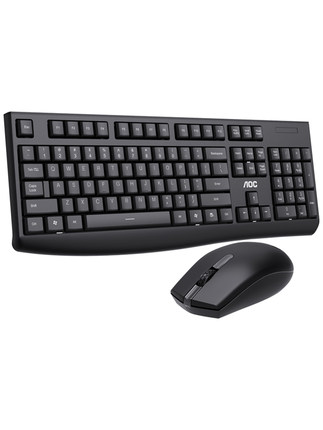 AOC KM220无线键鼠套装外接USB电脑笔记本办公家用白色键盘鼠标-图3