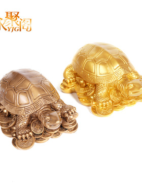 金钱龟摆件龙龟母子龟龙头龟乌龟