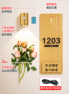 门牌号高级感轻奢创意回家仪式感