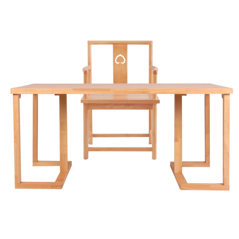 新中式桃心椅古典禅意圈椅太师椅子茶椅明清仿古实木中式桌子条案 - 图0