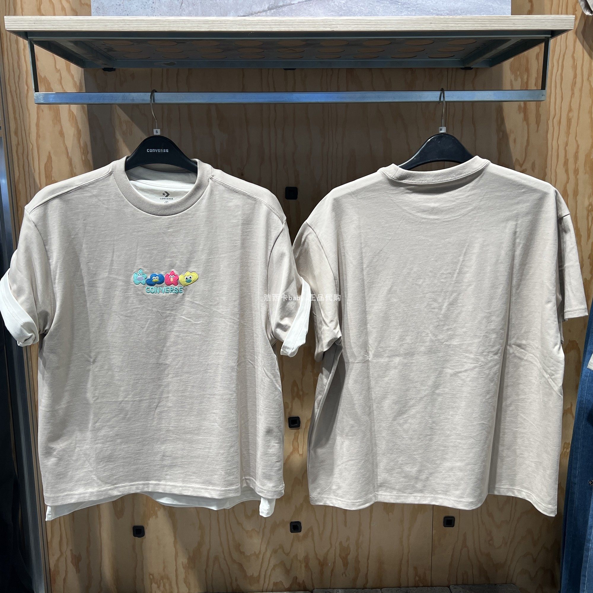 正品CONVERSE匡威 刺绣宽松休闲圆领男女短袖T恤10025442-A02-A03,淘宝优惠券,粉丝福利购,淘宝优惠卷