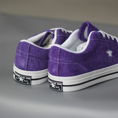 CONVERSE匡威ONE STAR PRO紫色翻毛皮麂皮低帮情侣帆布鞋171586c - 图2