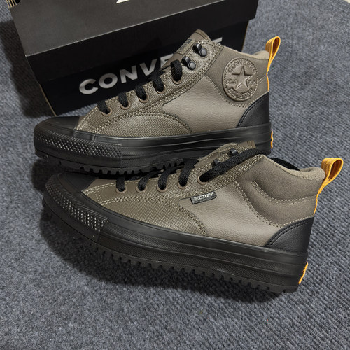 正品CONVERSE匡威Malden Boot莫尔登皮质加绒中帮保暖靴鞋A09492C - 图2