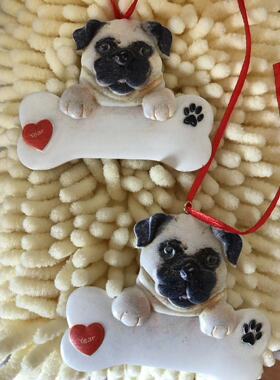 狗狗圣诞吊坠吊坠巴哥
