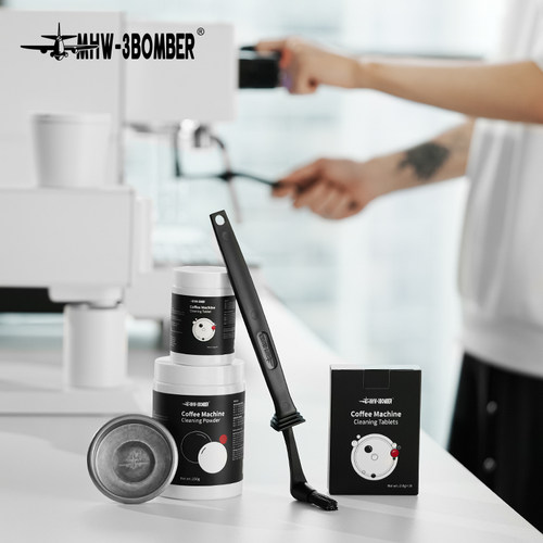 MHW-3BOMBER/轰炸机咖啡清洁毛刷半自动意式咖啡机弯头防烫毛刷 - 图1