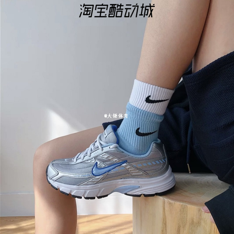 NIKE/耐克  Initiator 复古银蓝银红男女老爹鞋跑步鞋 394053-101 - 图2